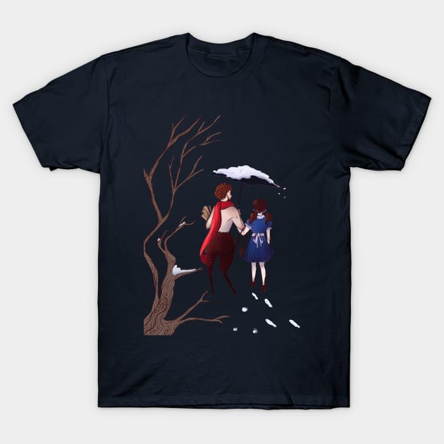 Tumnus and Lucy T-Shirt by La Volpe